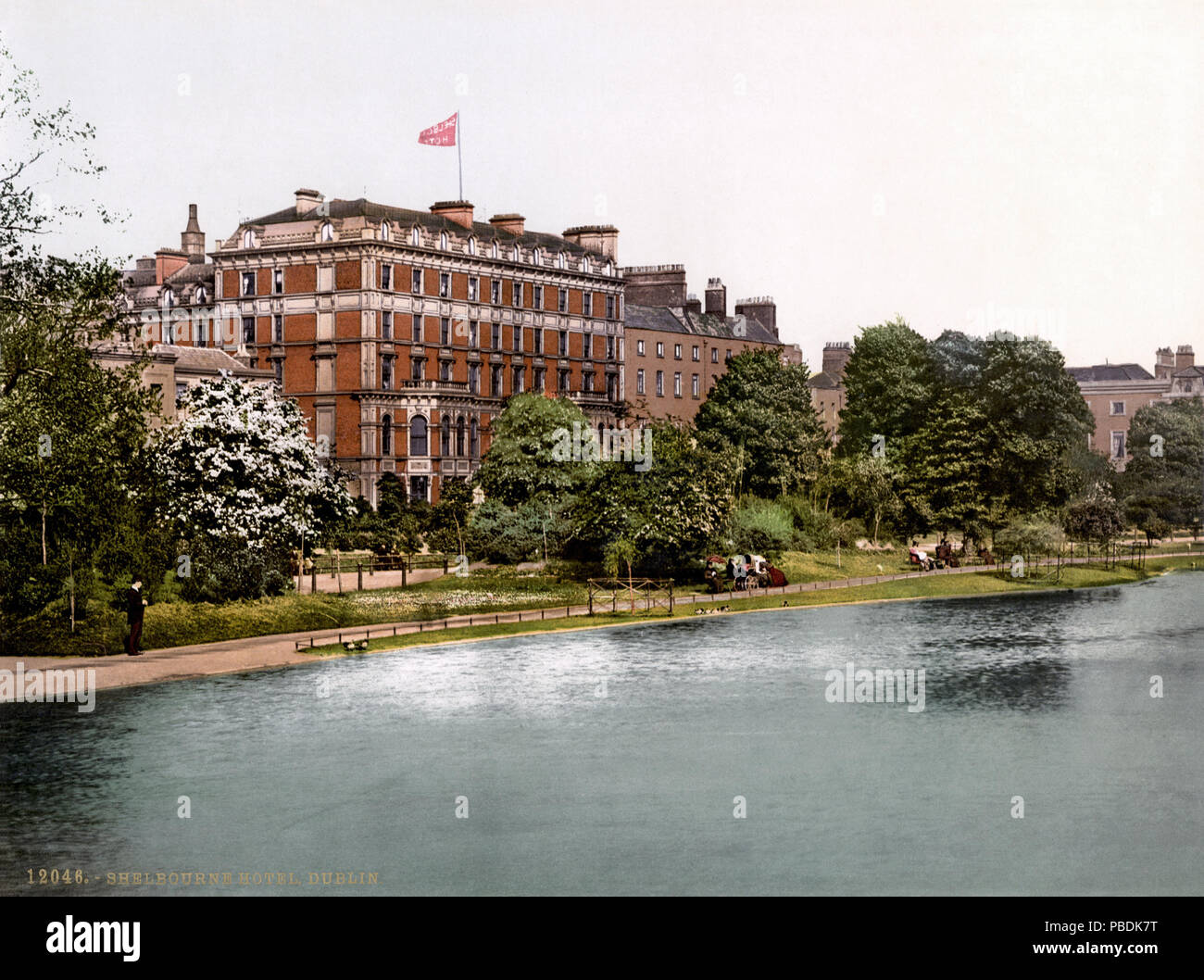 1314 Shelbourne-Hotel-Dublino-ca-1900 Foto Stock