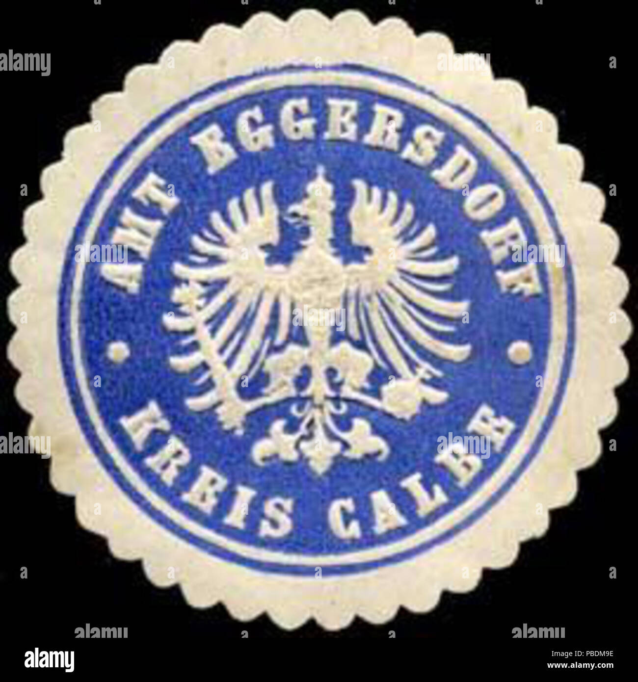 1320 Siegelmarke Amt Eggersdorf - Kreis Calbe W0260110 Foto Stock