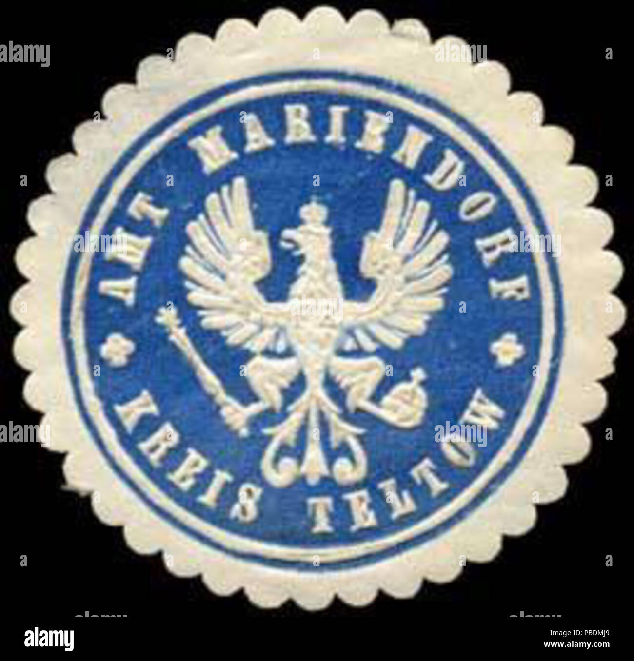 1321 Siegelmarke Amt Mariendorf - Kreis Teltow W0240291 Foto Stock