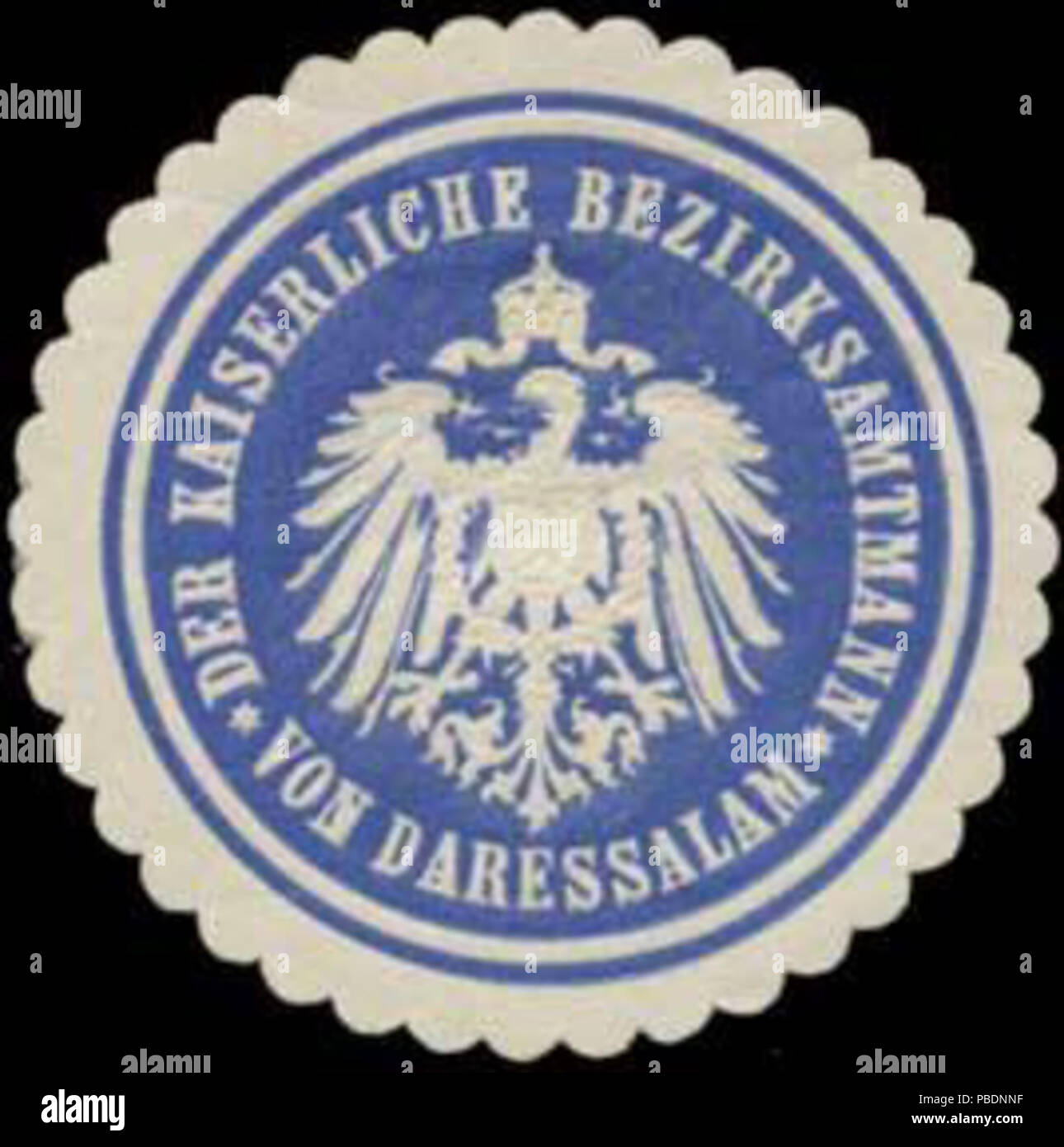 1326 Siegelmarke Bezirksamtmann von Daressalam W0337612 Foto Stock