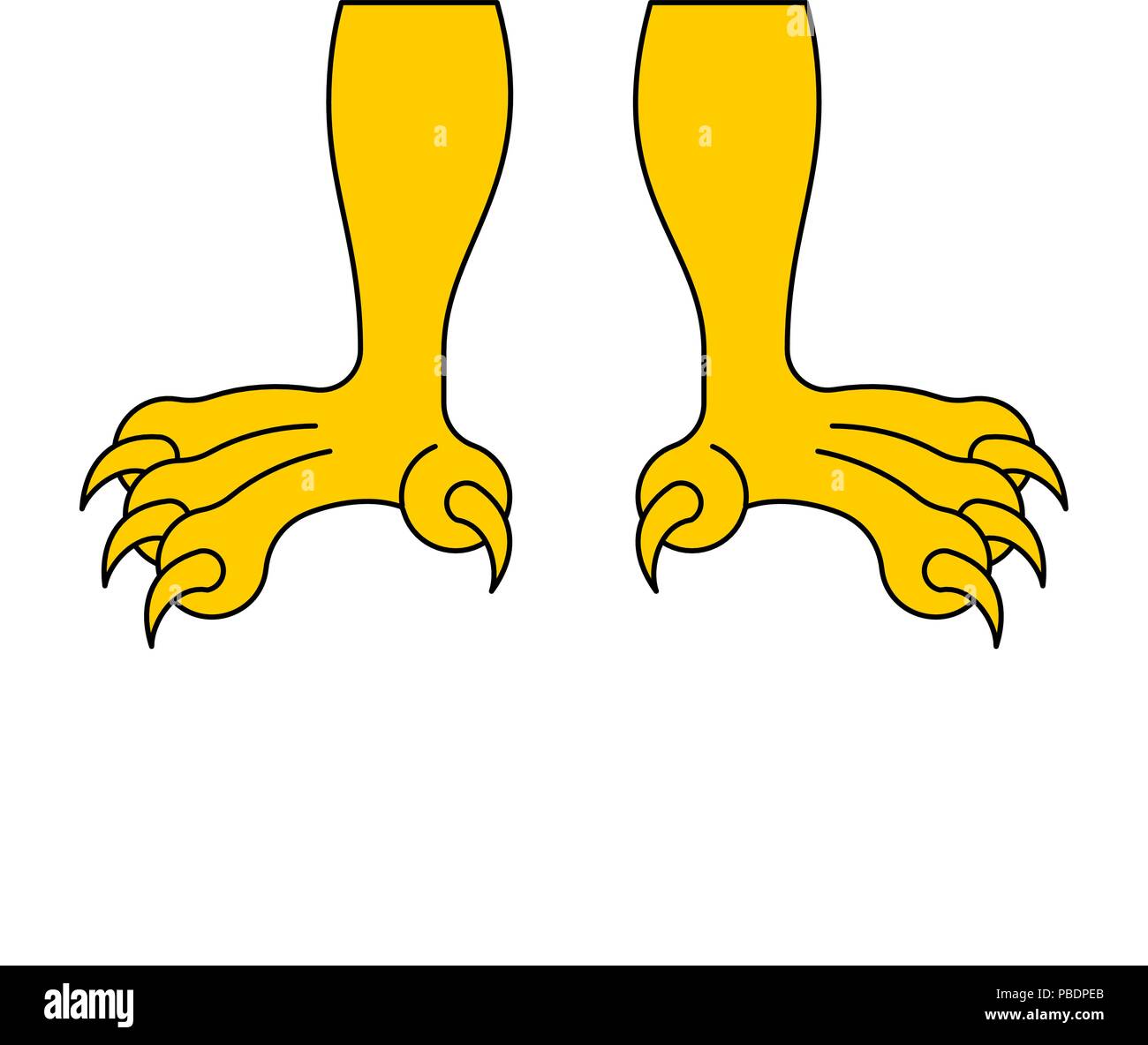 Le zampe di eagle isolato. piedi hawk. Illustrazione Vettoriale Illustrazione Vettoriale