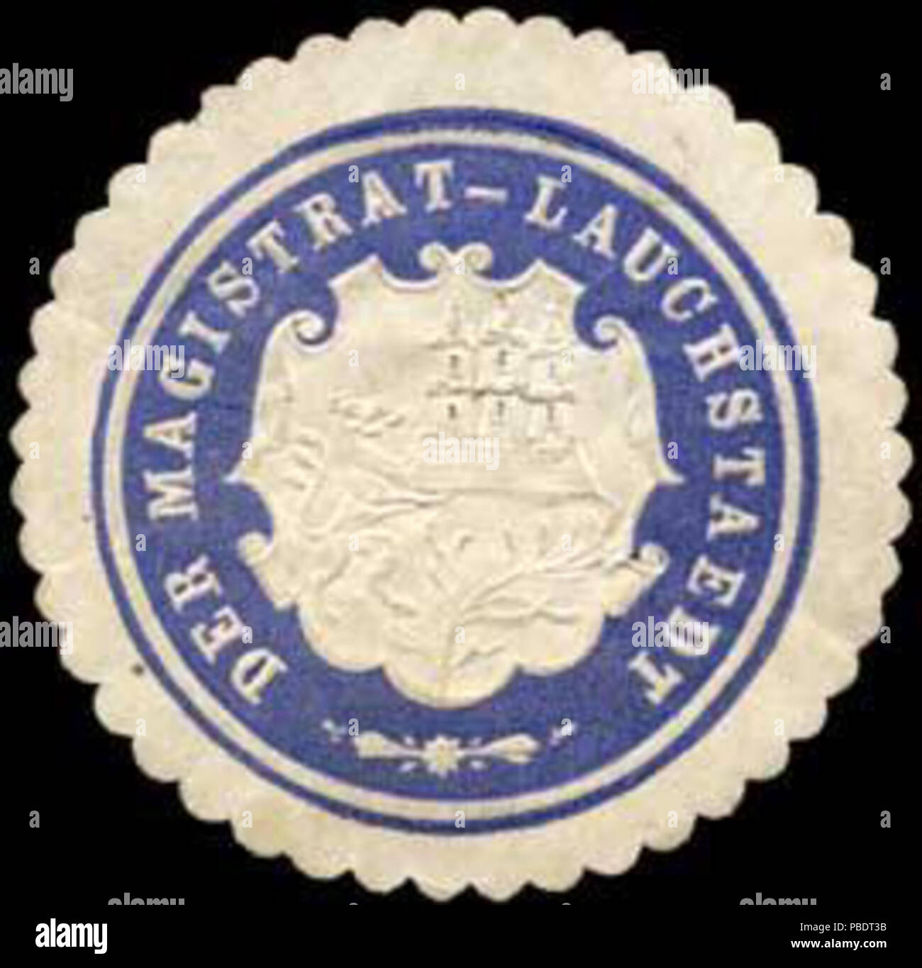 1339 Siegelmarke Der Magistrat - Lauchstaedt W0260166 Foto Stock