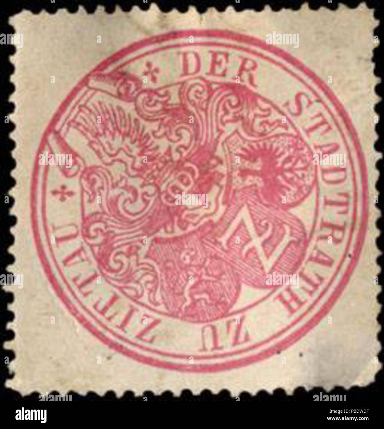 1347 Siegelmarke Der Stadtrath zu Zittau W0220653 Foto Stock