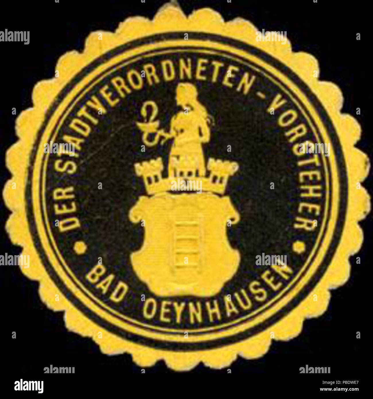 1347 Siegelmarke Der Stadtverordneten - Vorsteher - Bad Oeynhausen W0212792 Foto Stock
