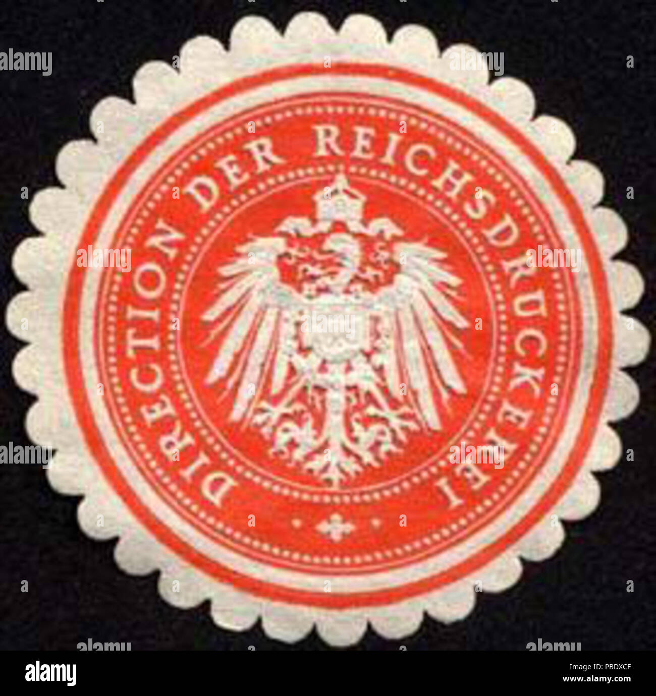 1351 Siegelmarke direzione der Reichsdruckerei W0232805 Foto Stock