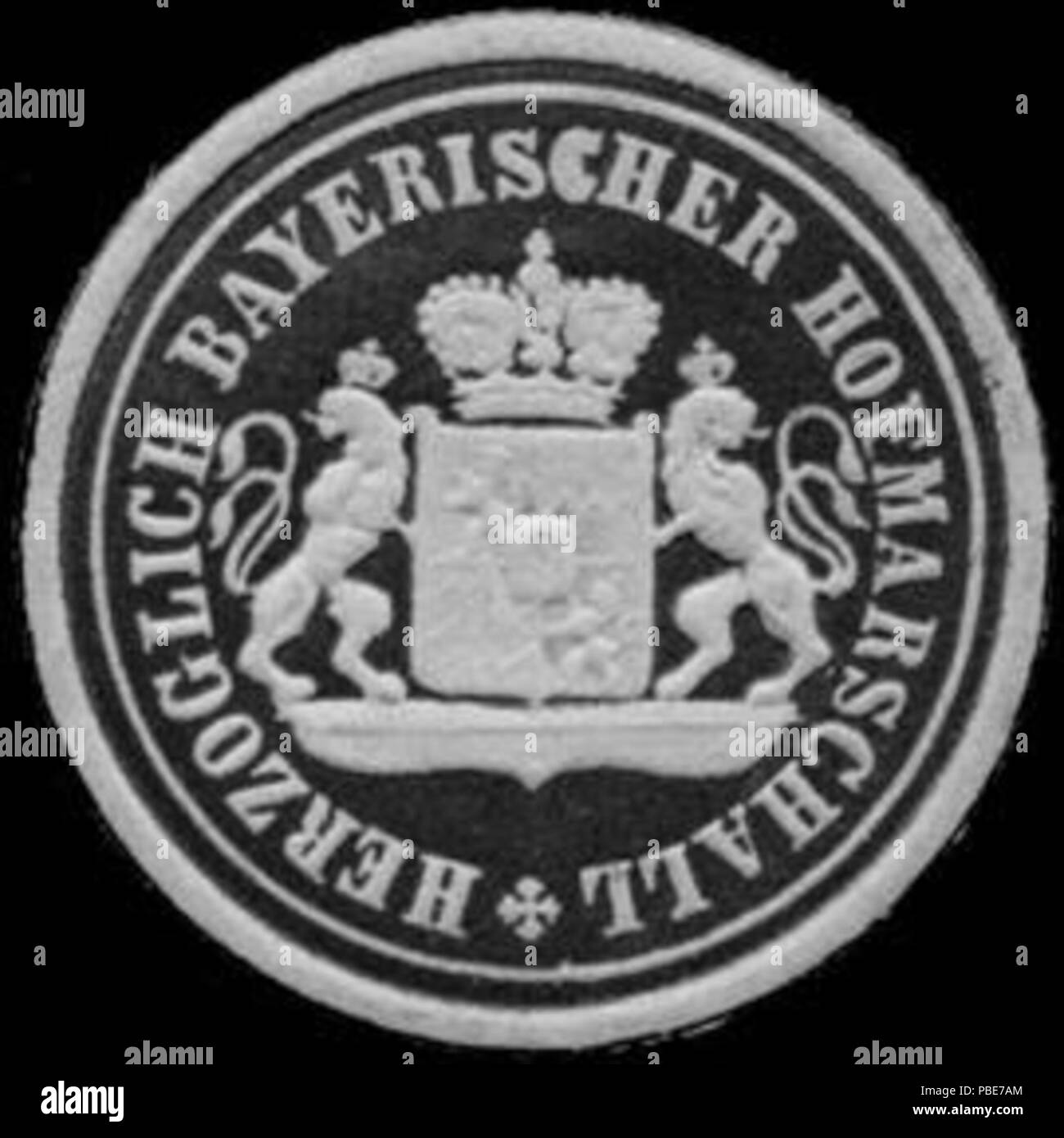 1400 Siegelmarke Herzoglich Bayerischer Hofmarschall W0313366 Foto Stock
