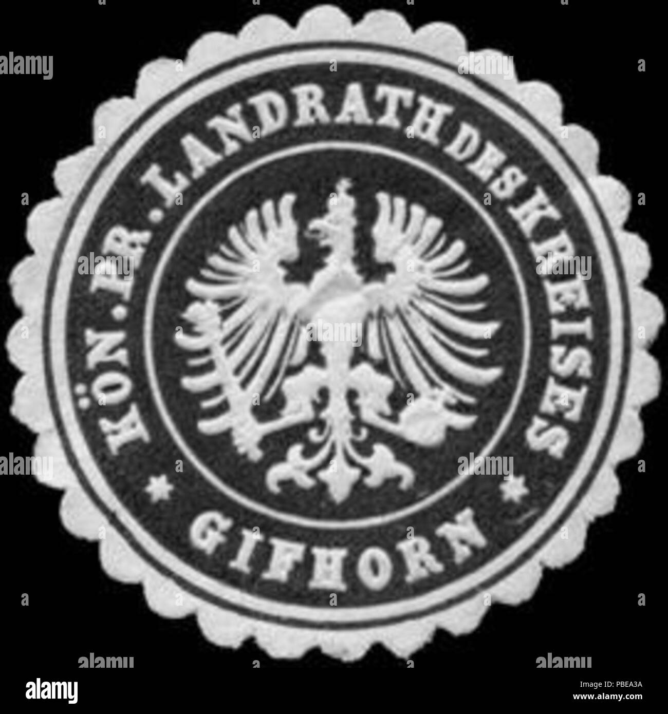 1415 Siegelmarke K. Pr. Landrath des Kreises - Gifhorn W0233632 Foto Stock