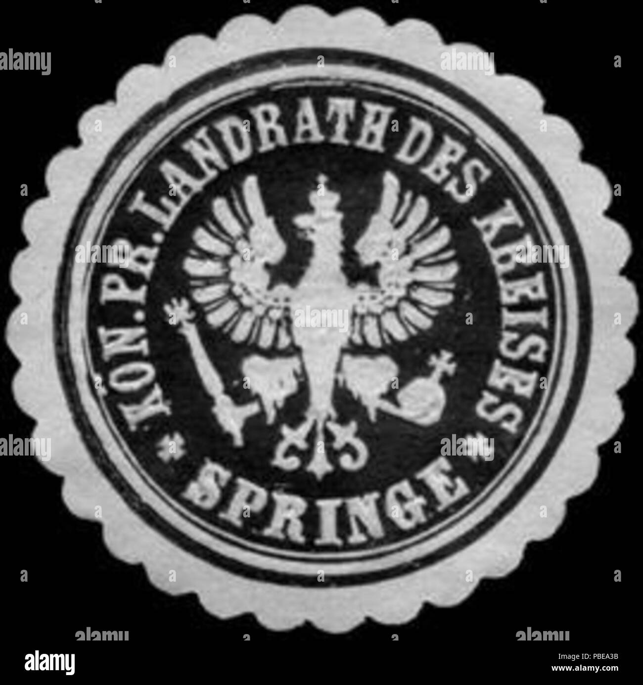 1415 Siegelmarke K. Pr. Landrath des Kreises - Springe W0253391 Foto Stock