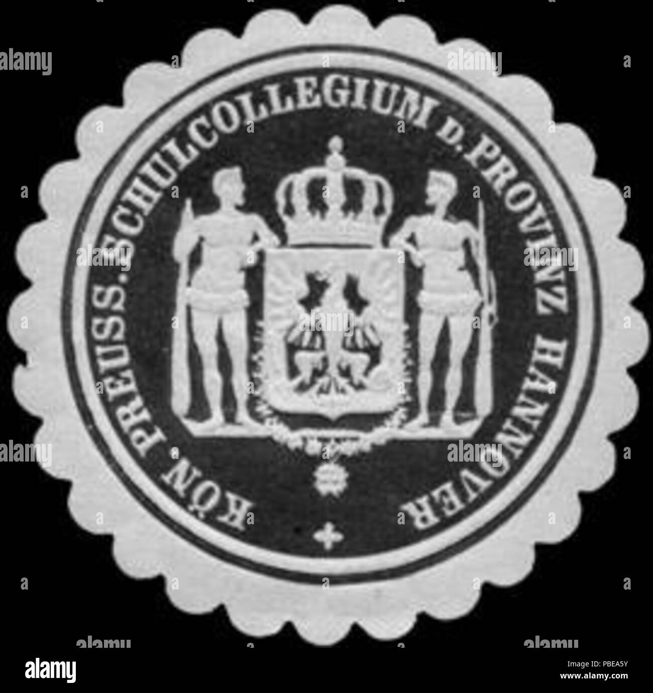 1415 Siegelmarke K. Pr. Schulcollegium der Provinz Hannover W0238494 Foto Stock
