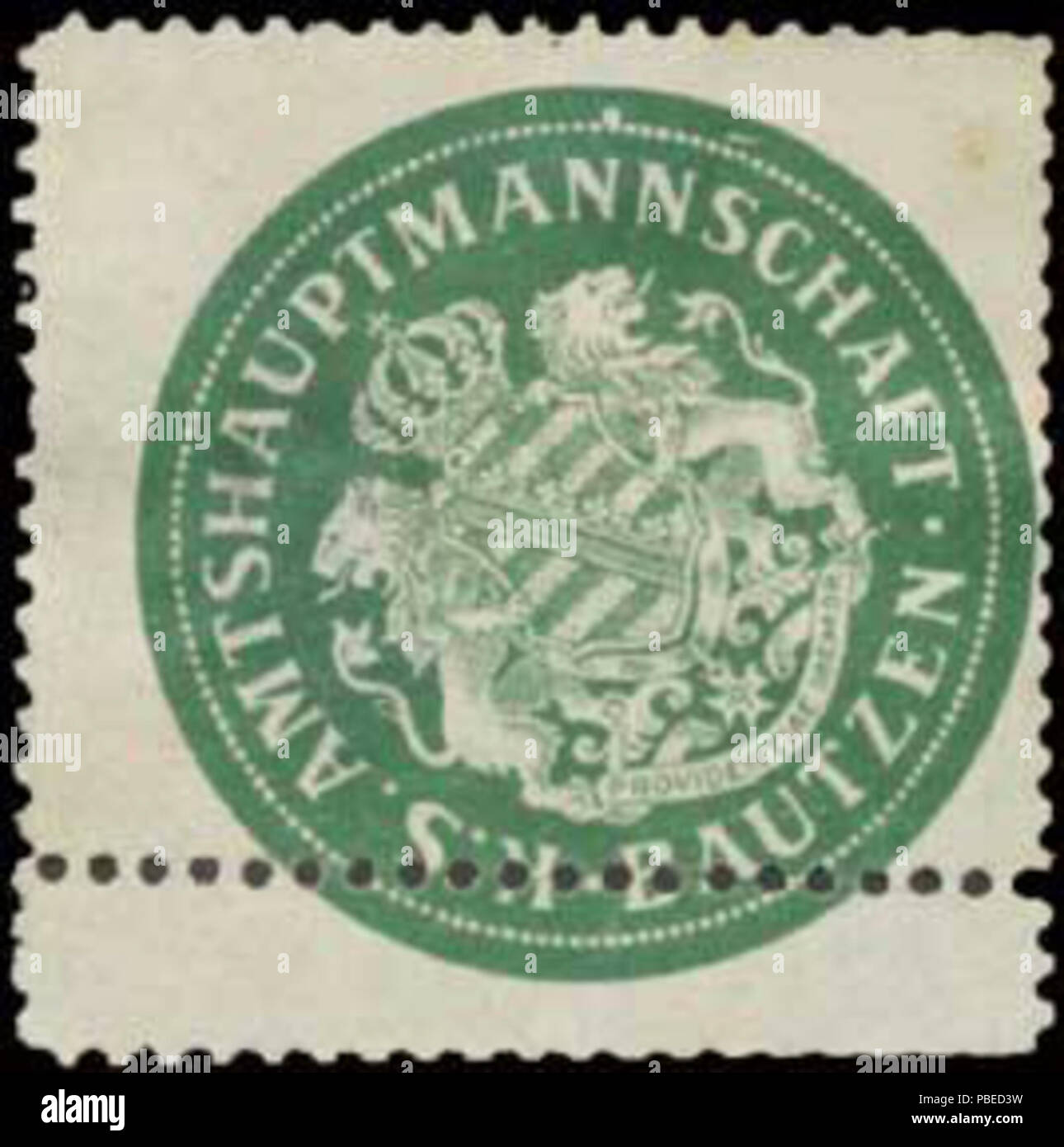 1431 Siegelmarke K.S. Amtshauptmannschaft Bautzen W0386150 Foto Stock
