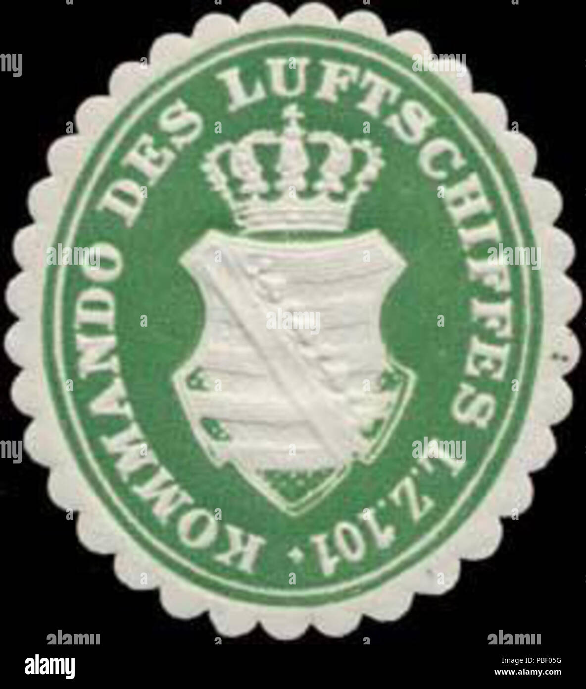 1444 Siegelmarke Kommando des Luftschiffes L.Z. 101 W0320279 Foto Stock