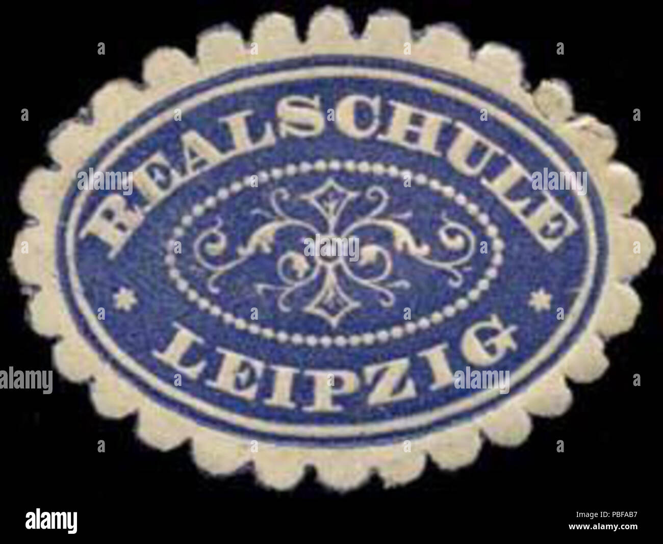 1499 Siegelmarke Realschule - Leipzig W0255184 Foto Stock