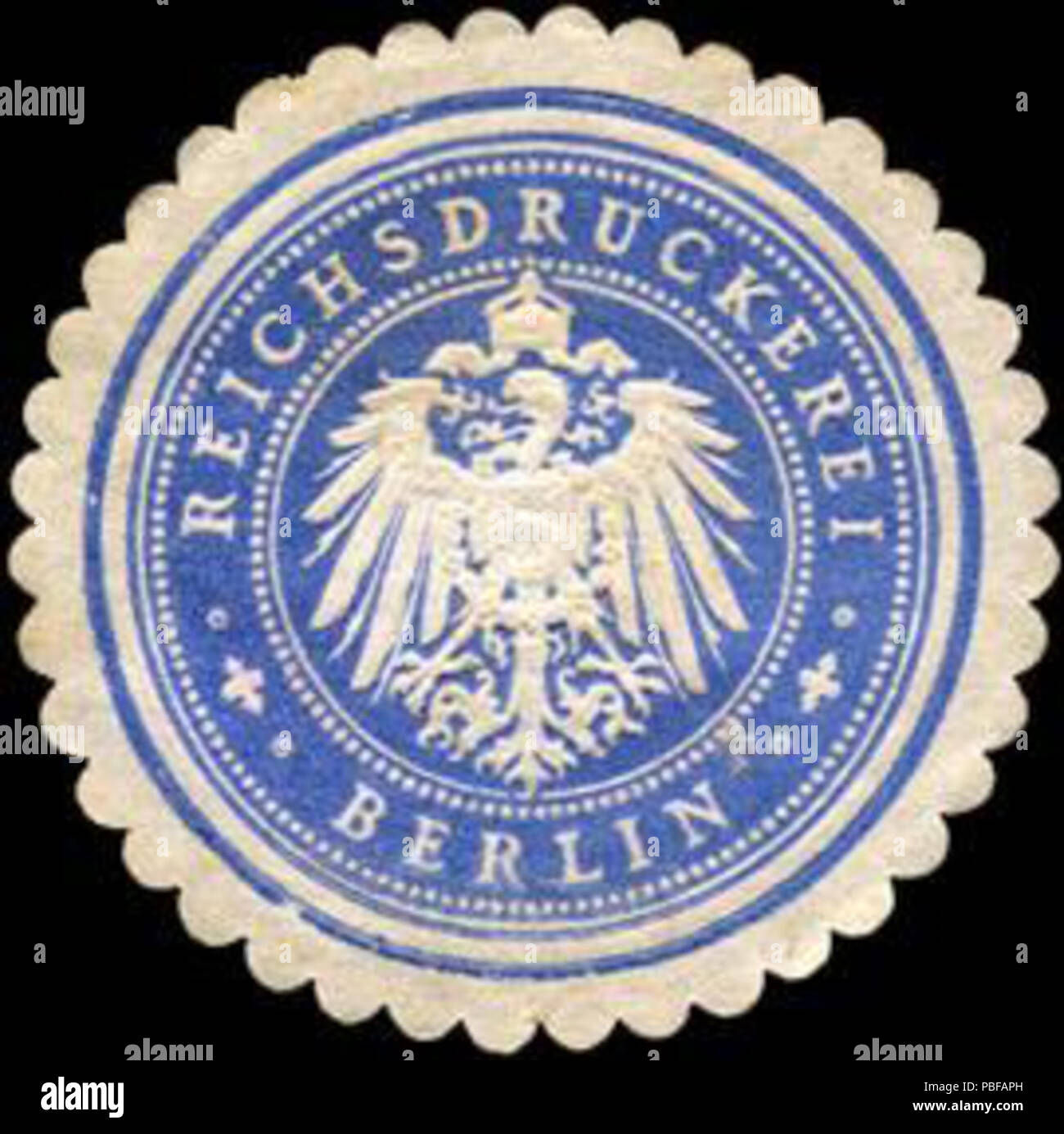 1501 Siegelmarke Reichsdruckerei - Berlino W0226017 Foto Stock