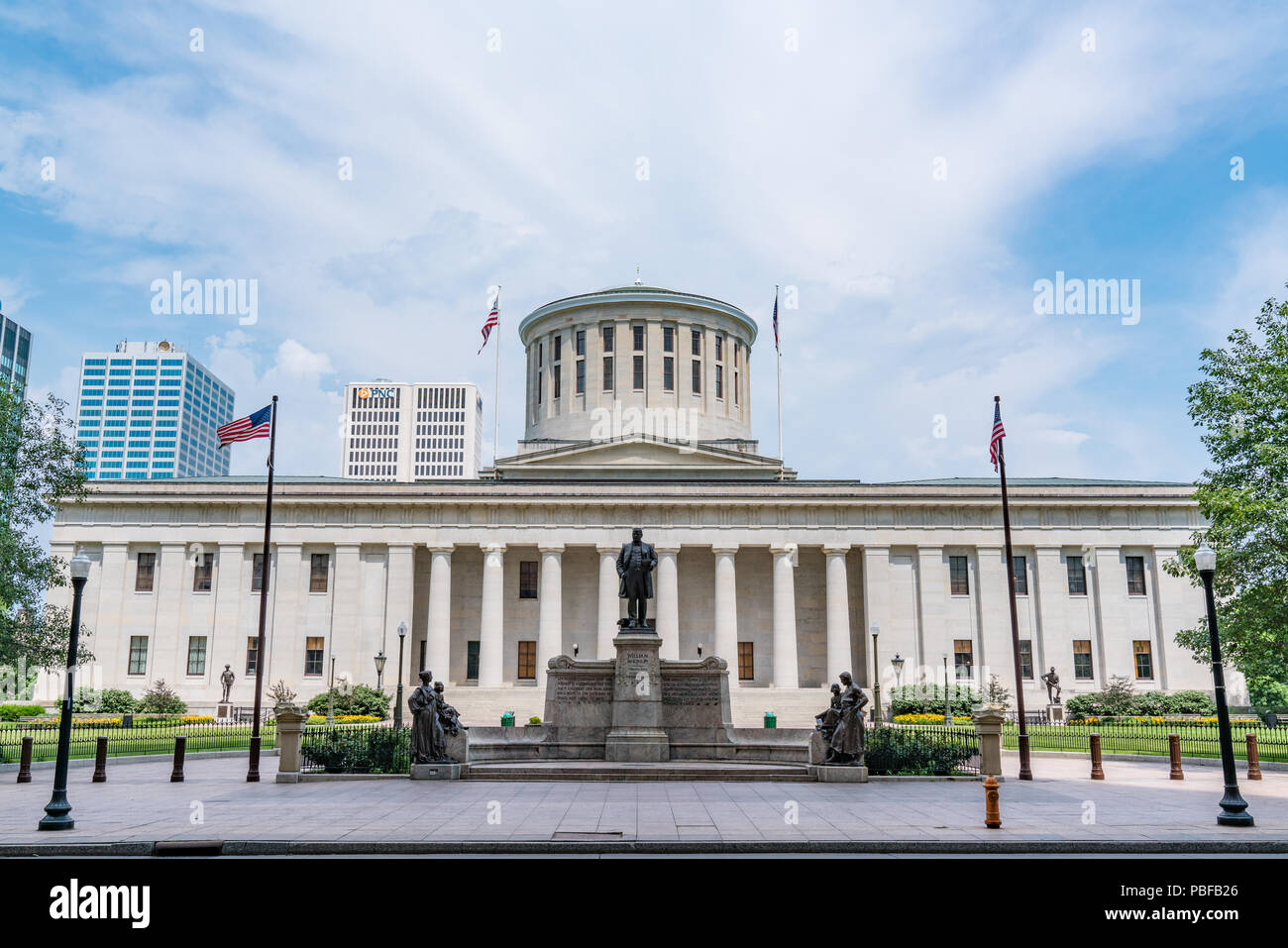 COLUMBUS, OH - Giugno 17, 2018: facciata di Ohio edificio di capitale in Columbus, Ohio Foto Stock