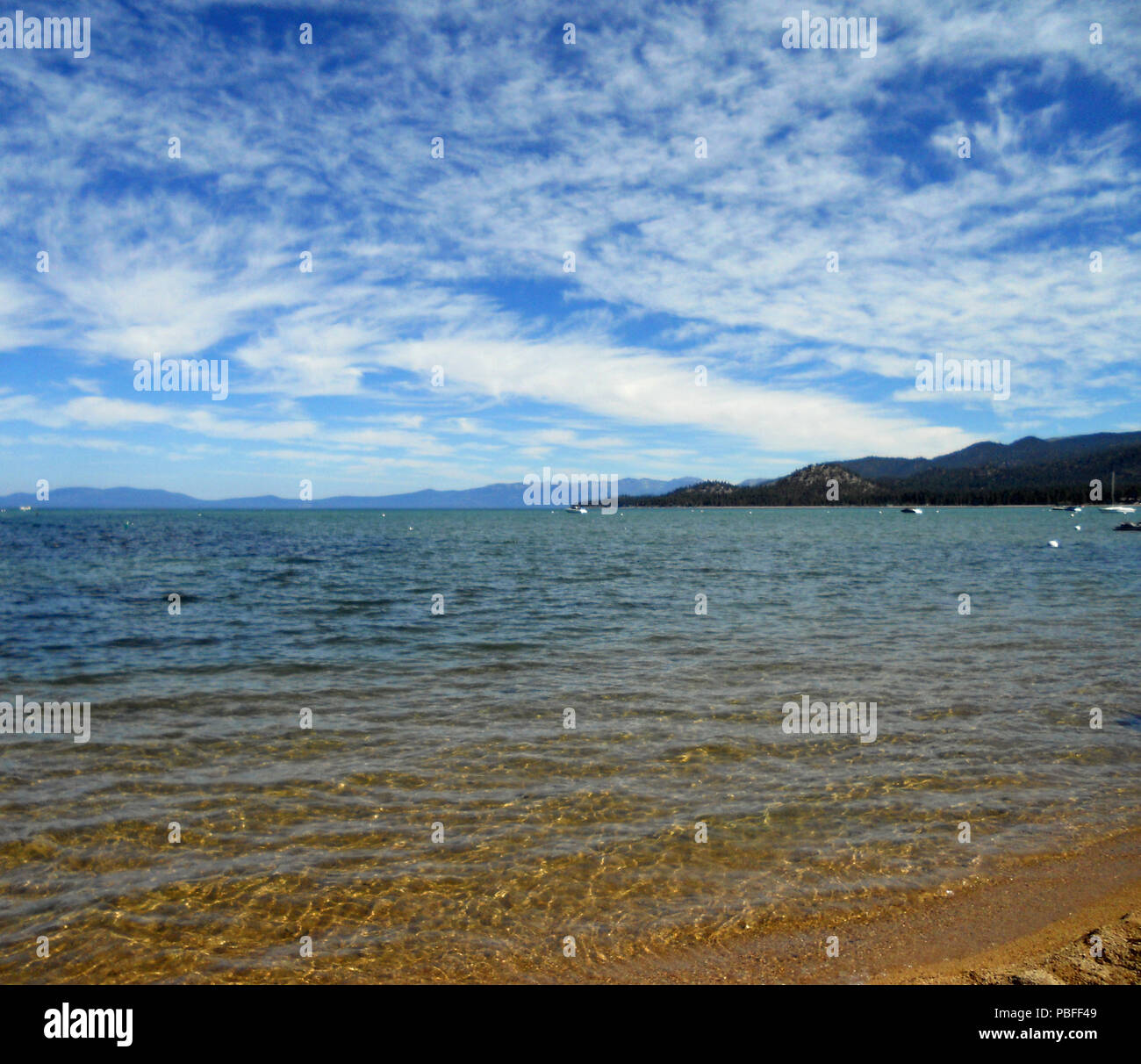 Il bel Lago Tahoe beach Foto Stock