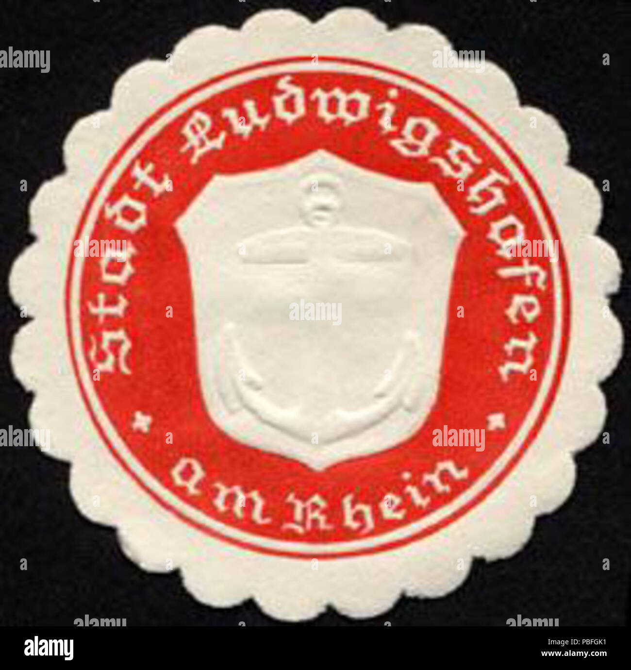 1516 Siegelmarke Stadt Ludwigshafen am Rhein W0232319 Foto Stock