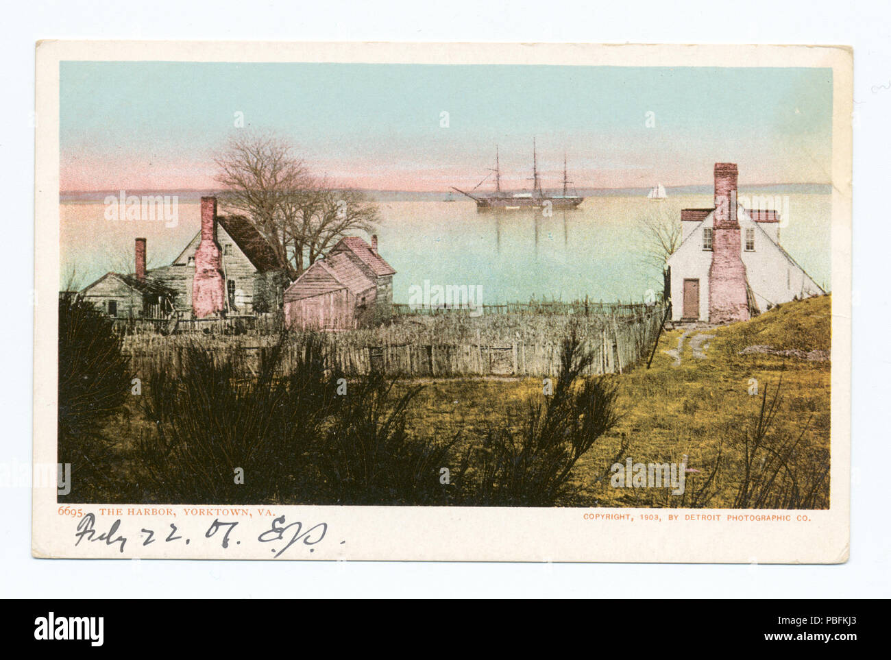 1643 Il Porto, Yorktown Va (NYPL b12647398-63007) Foto Stock