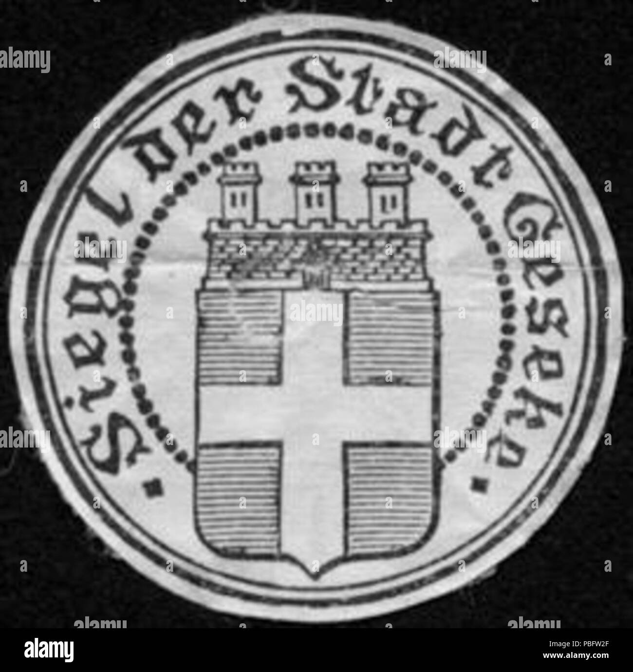 1507 Siegelmarke Siegel der Stadt Geseke W0229124 Foto Stock