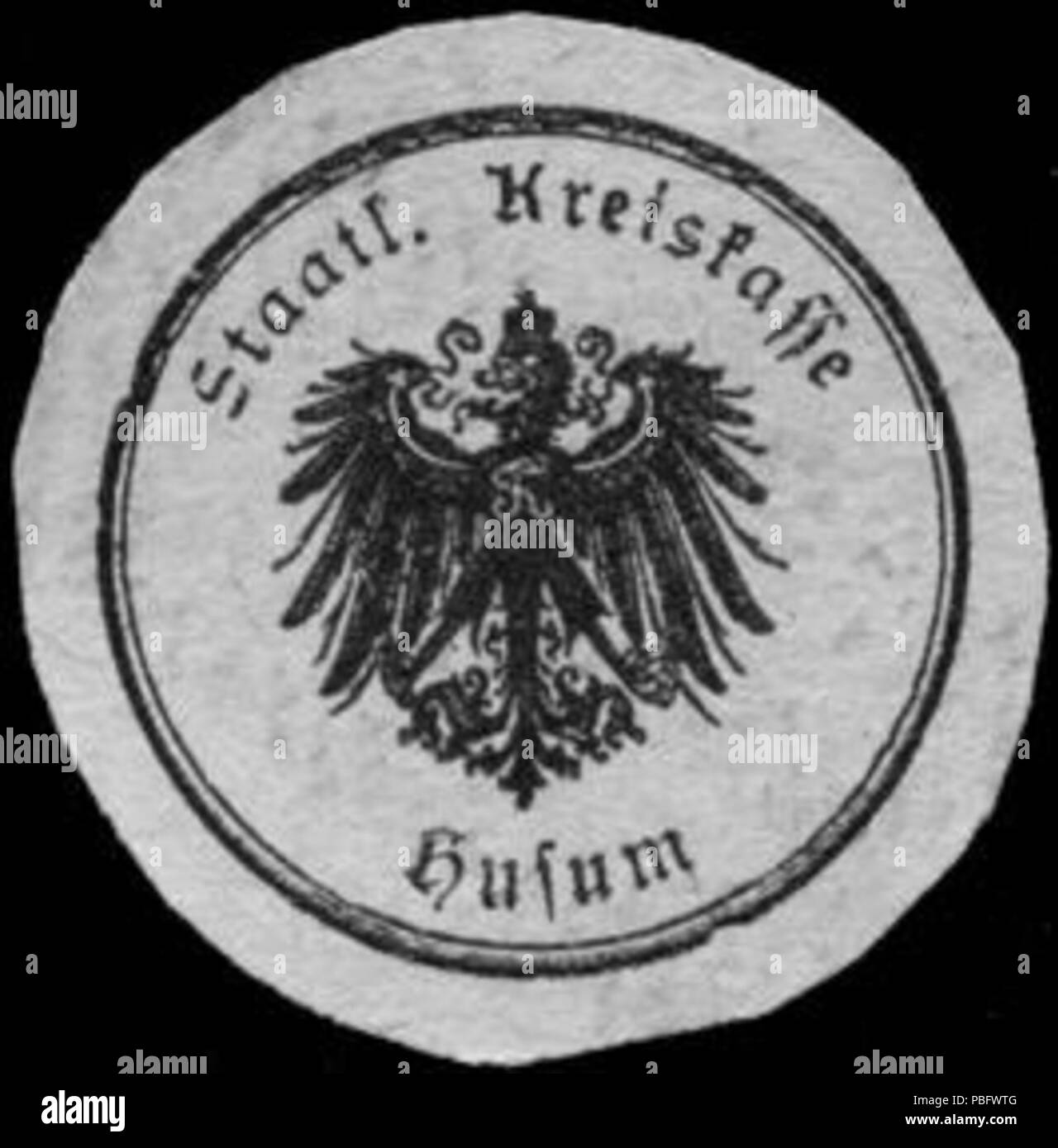 1513 Siegelmarke Staatliche Kreiskasse - Husum W0205617 Foto Stock