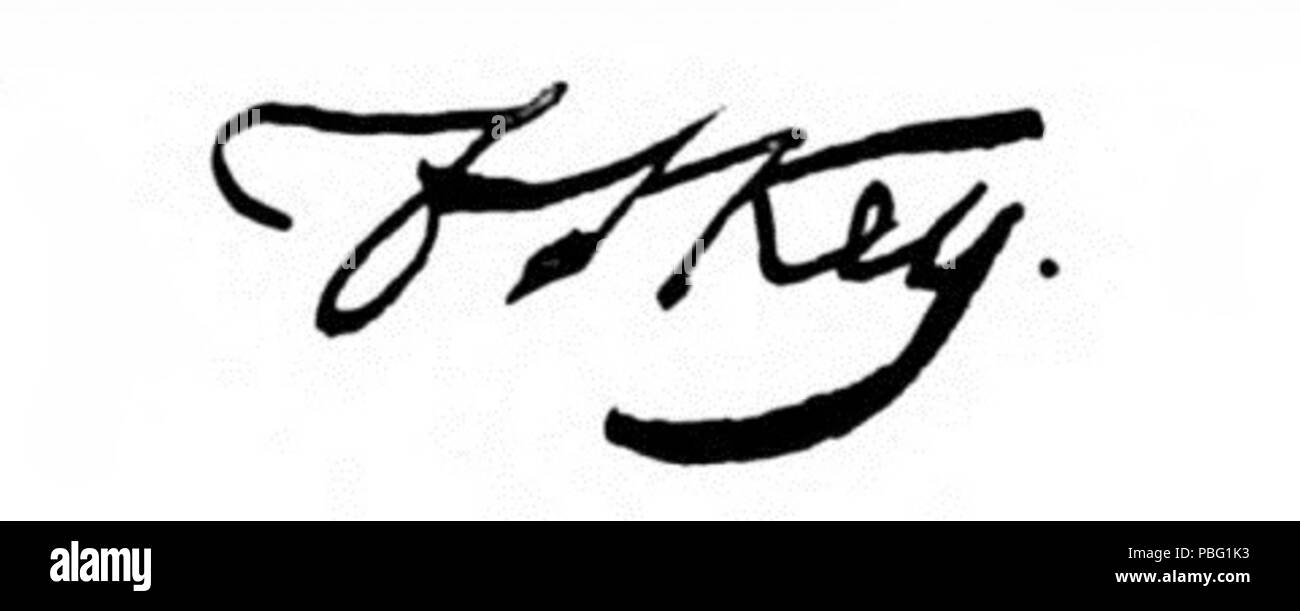 1535 Firma di Francis Scott Key Foto Stock