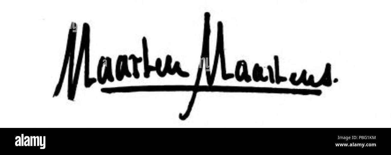 1535 Firma di Maarten Maartens Foto Stock