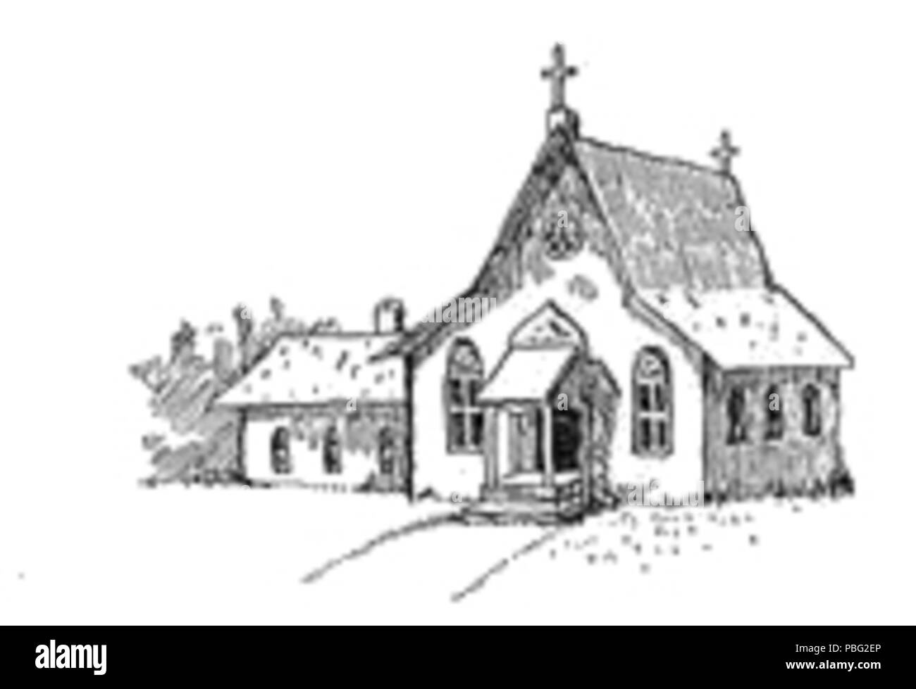 1545 chiesa campestre a disegno Foto Stock