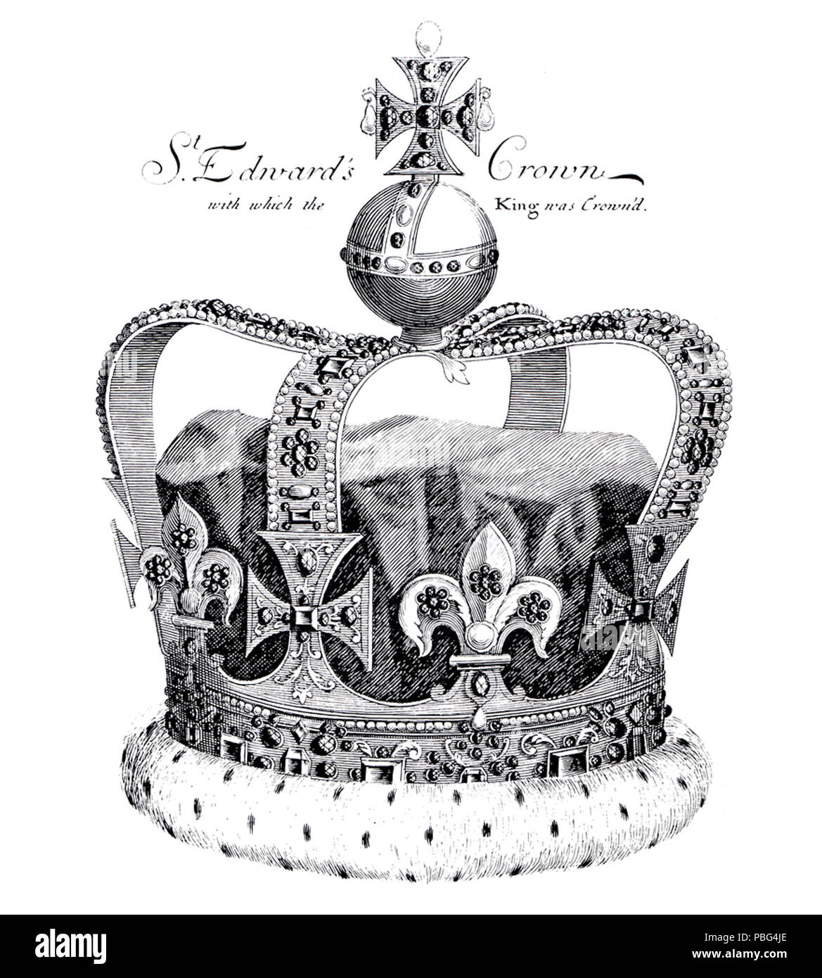 1562 St Edward's Crown da Francesco Sandford Foto Stock