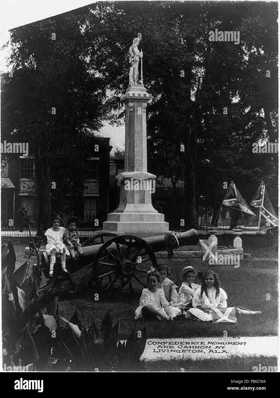 1584 Sumter County monumento confederato Livingston Alabama Foto Stock