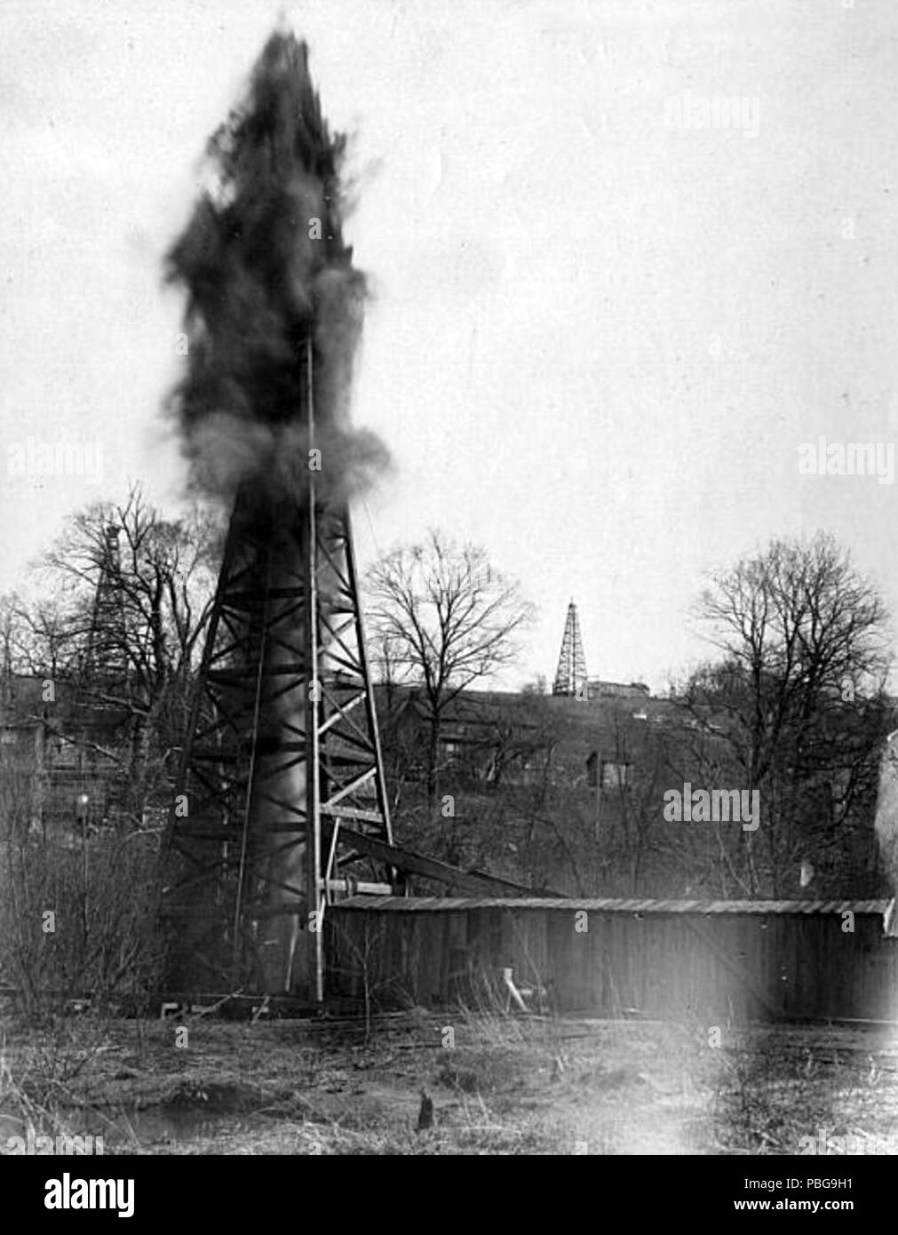 1600 Taylorstown, PA derrick 1903 Foto Stock