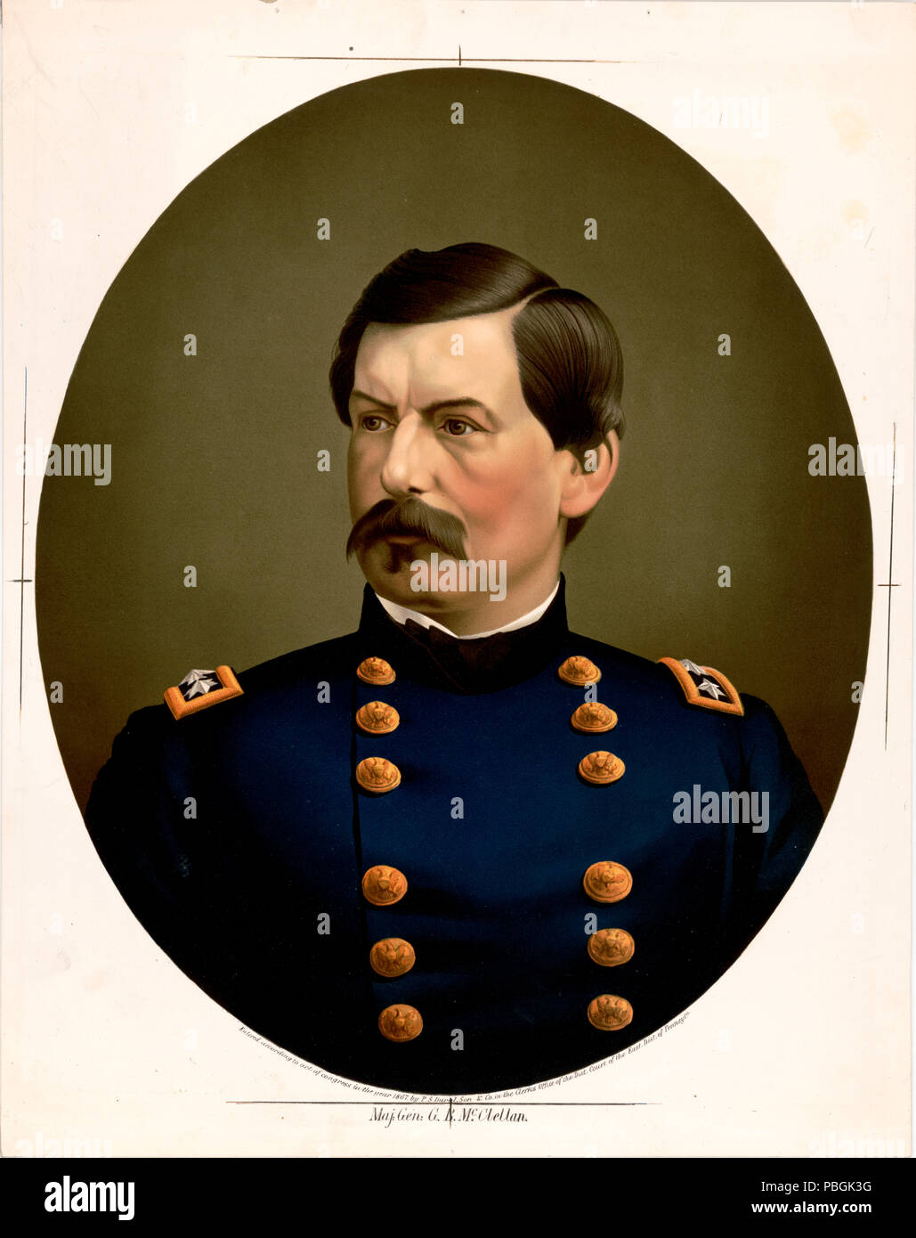Il Maggiore Generale McClellan Foto Stock