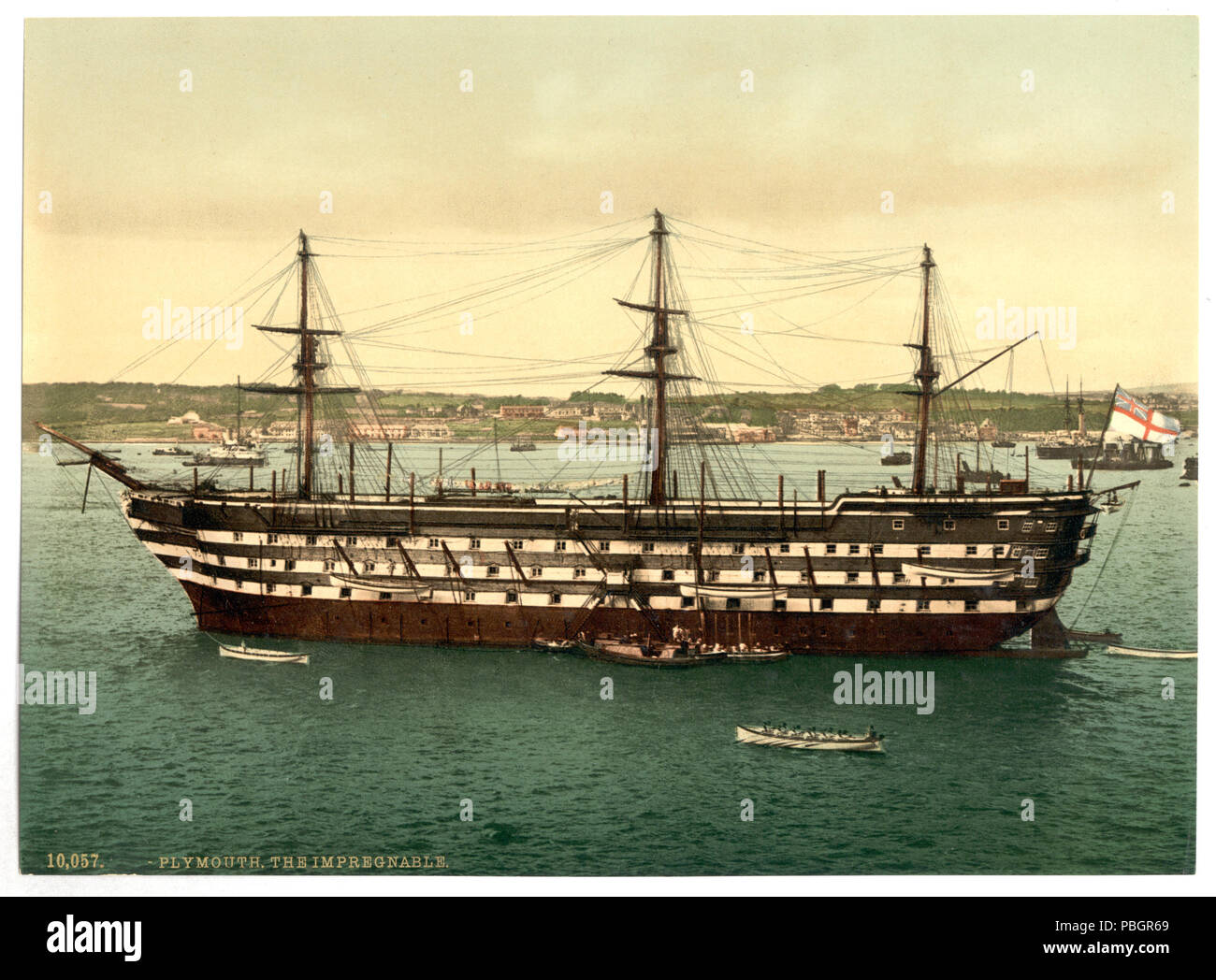 1609 "imprendibile" nave di formazione, Plymouth, Inghilterra-LCCN2002708048 Foto Stock