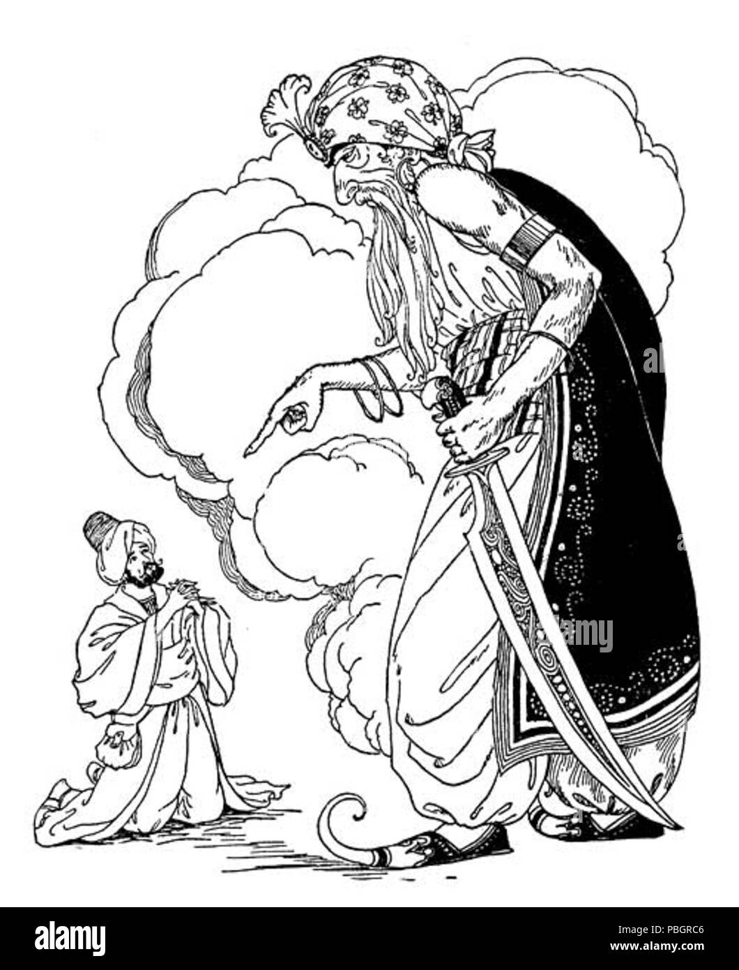 1612 L'Arabian Nights Entertainments illustrartion Foto Stock