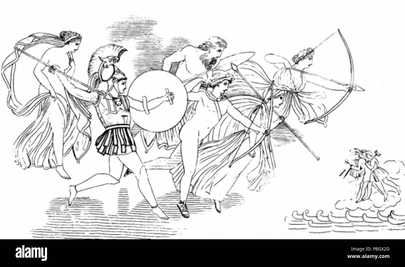 1639 Gli dèi decrescente per fare la battaglia Foto Stock