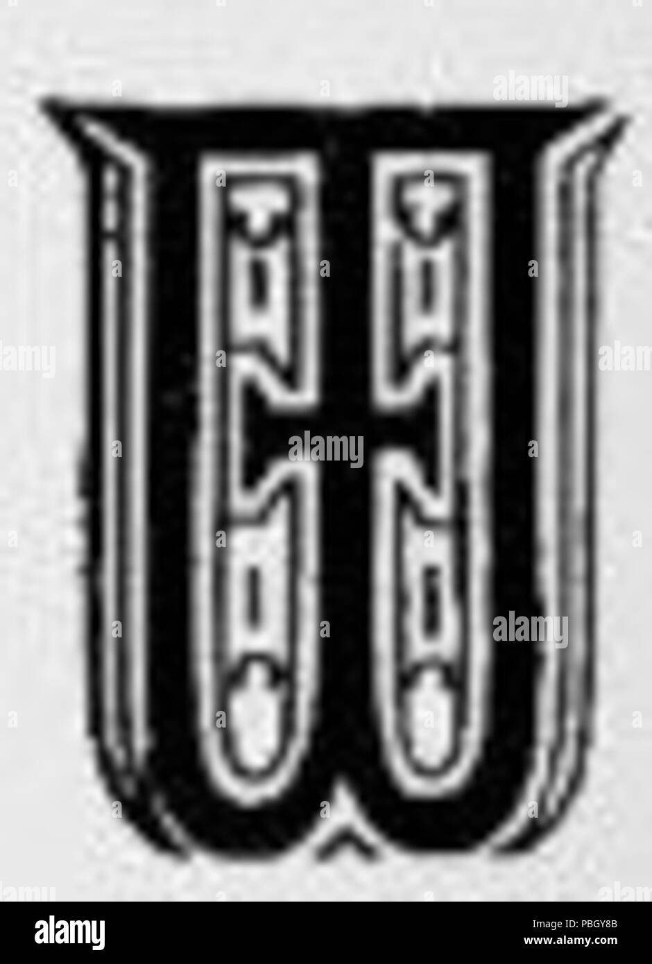 1651 La lettera W Foto Stock