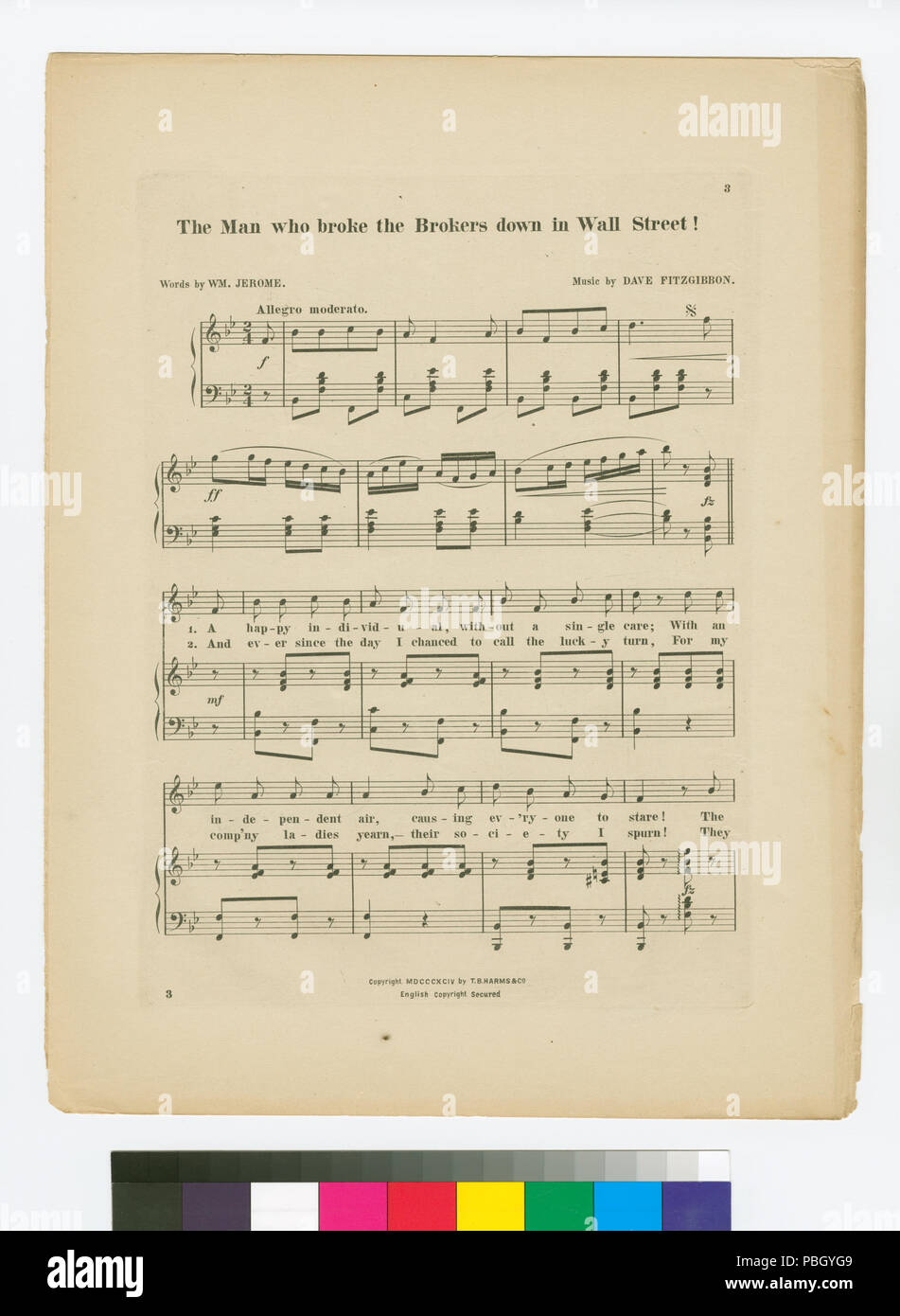 1654 l'uomo che ha rotto i brokers giù a Wall Street (NYPL ADE-454276-1699569) Foto Stock