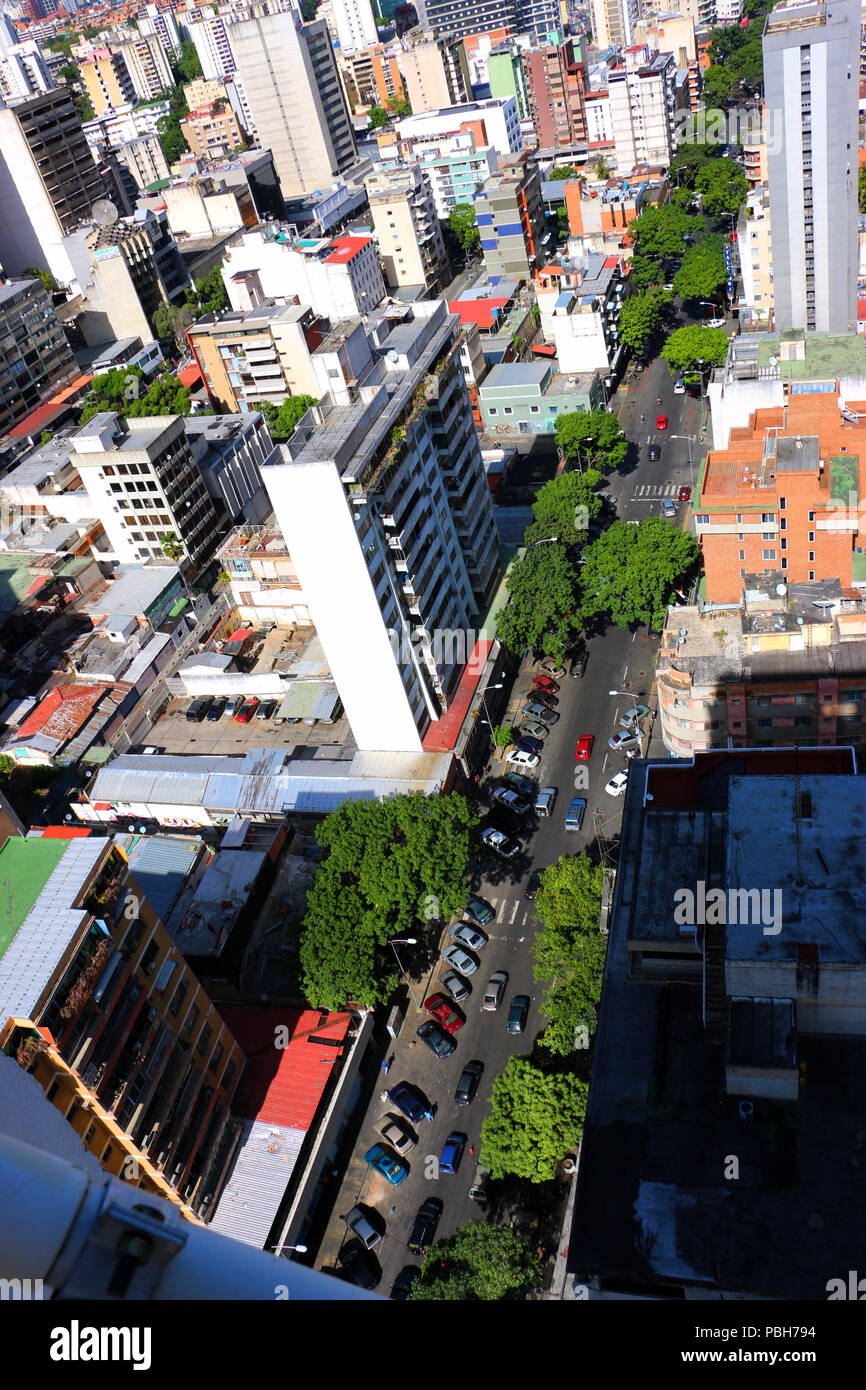 Architettura della Sabana Grande Area in Caracas Venezuela, quartiere degli affari e dello shopping. Foto Stock