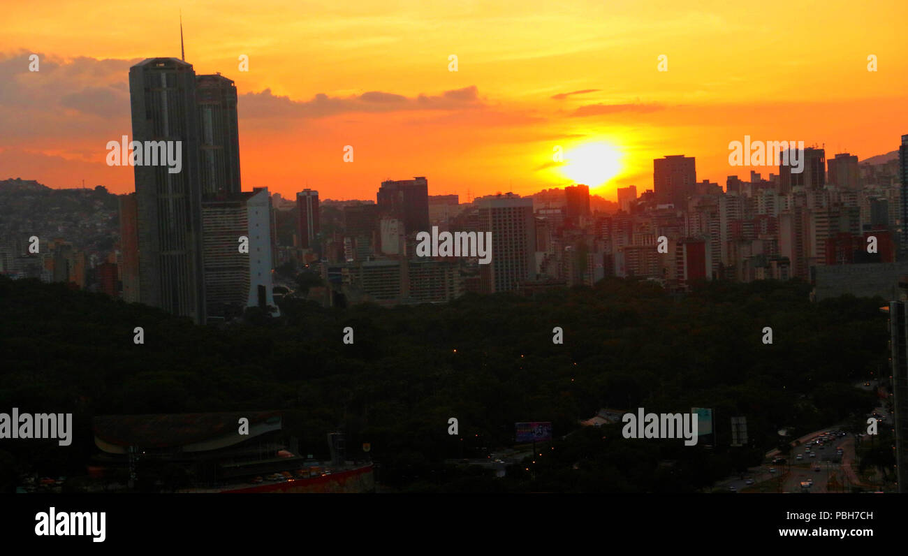 Architettura della Sabana Grande Area in Caracas Venezuela, quartiere degli affari e dello shopping. Foto Stock