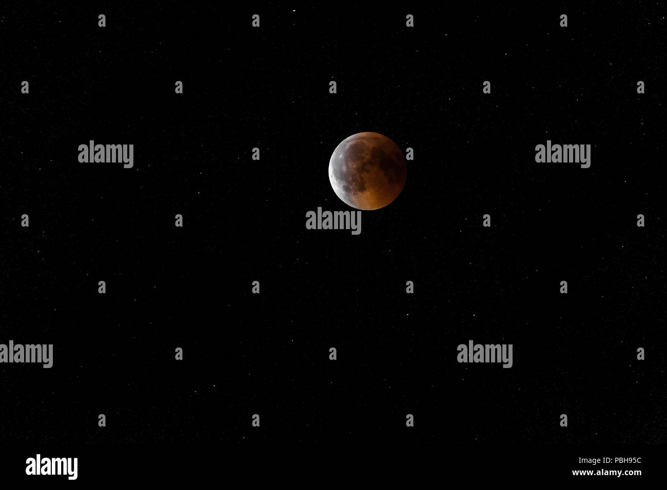 Eclissi di luna 27 Lug 2018 Foto Stock