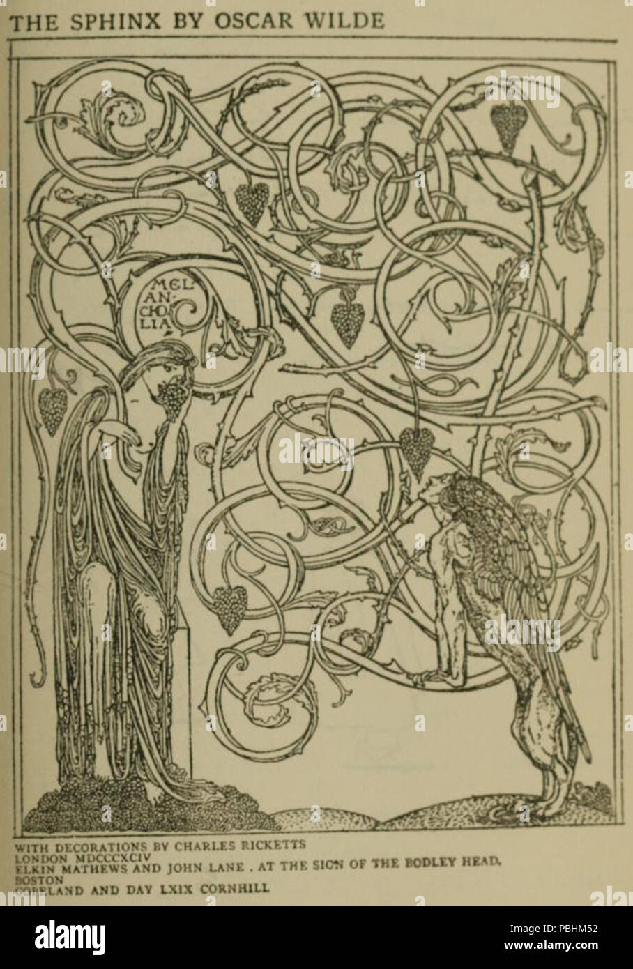 1702 La Sfinge di Oscar WIlde Foto Stock