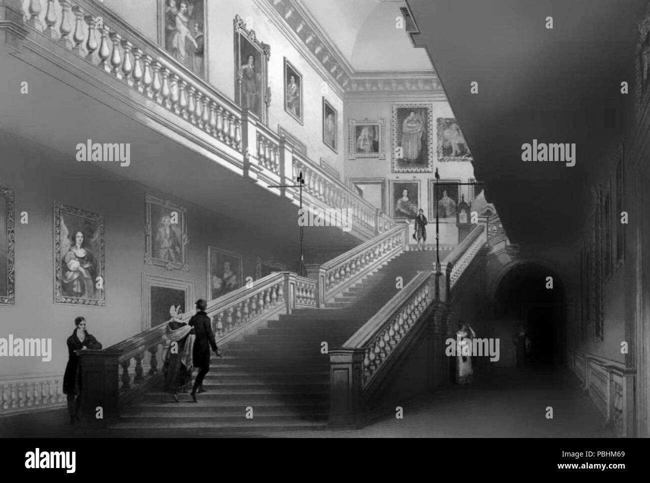 1703 La scala a Althorp House 1822 Foto Stock