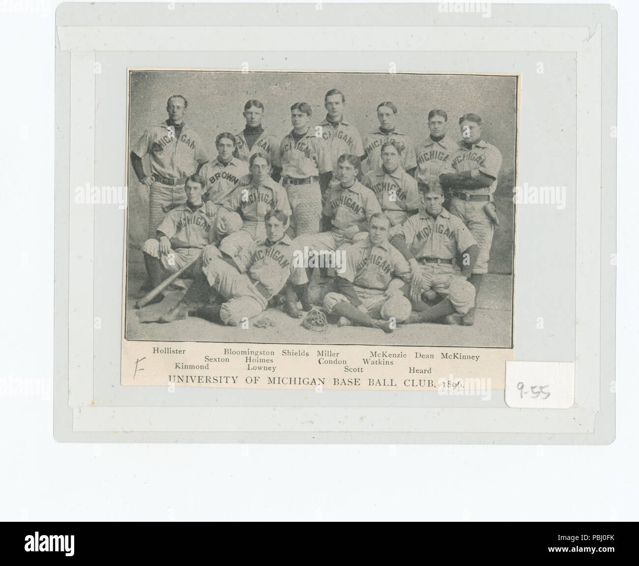1791 Università del Michigan Base Ball Club, 1896; Università di Virginia (...), 1896 (NYPL b13537024-56431) Foto Stock