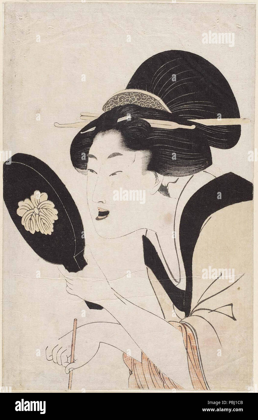 1797 Utamaro (c. 1802-03) Fujin Sōgaku Jittai - Kanetsuke Foto Stock