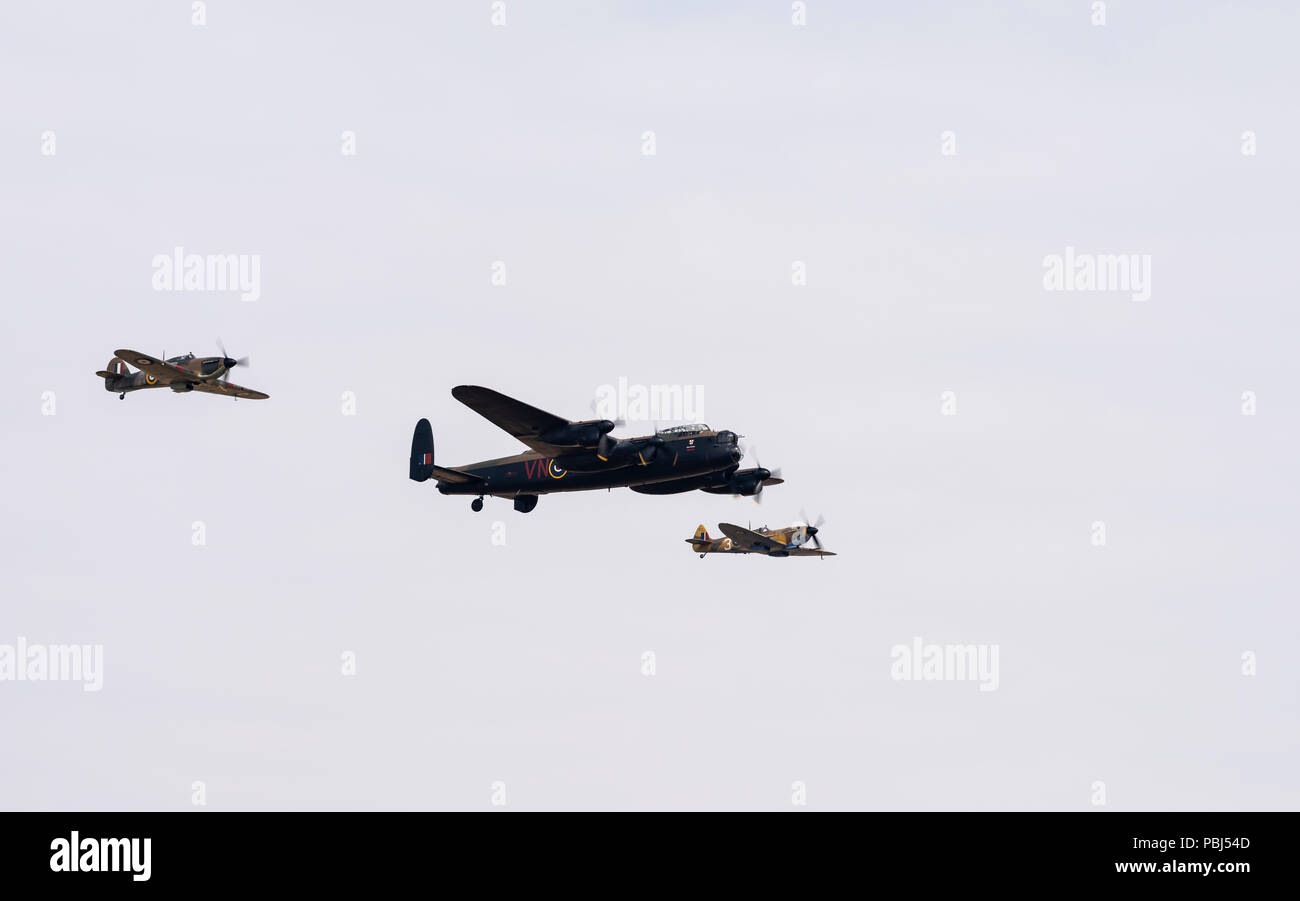 La Battaglia di Bretagna Memorial Volo, RAF Fairford, 2018 Foto Stock