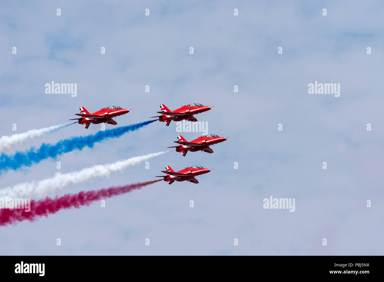 Le frecce rosse prendendo parte al Royal International Air Tattoo, Fairford. Foto Stock