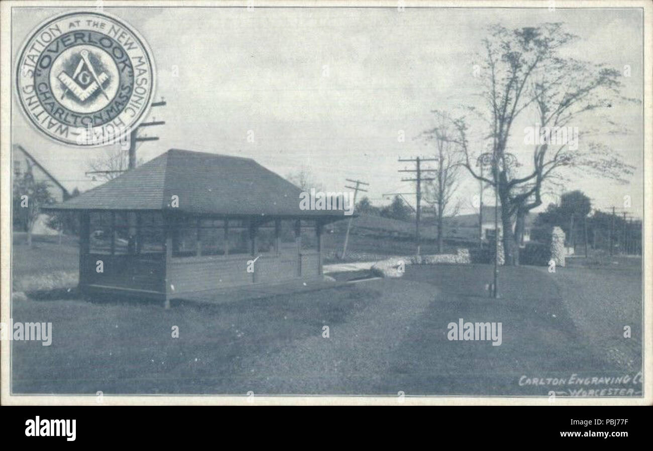 1774 Carrello stazione di attesa presso la nuova casa massonica, Charlton, Massachusetts Foto Stock