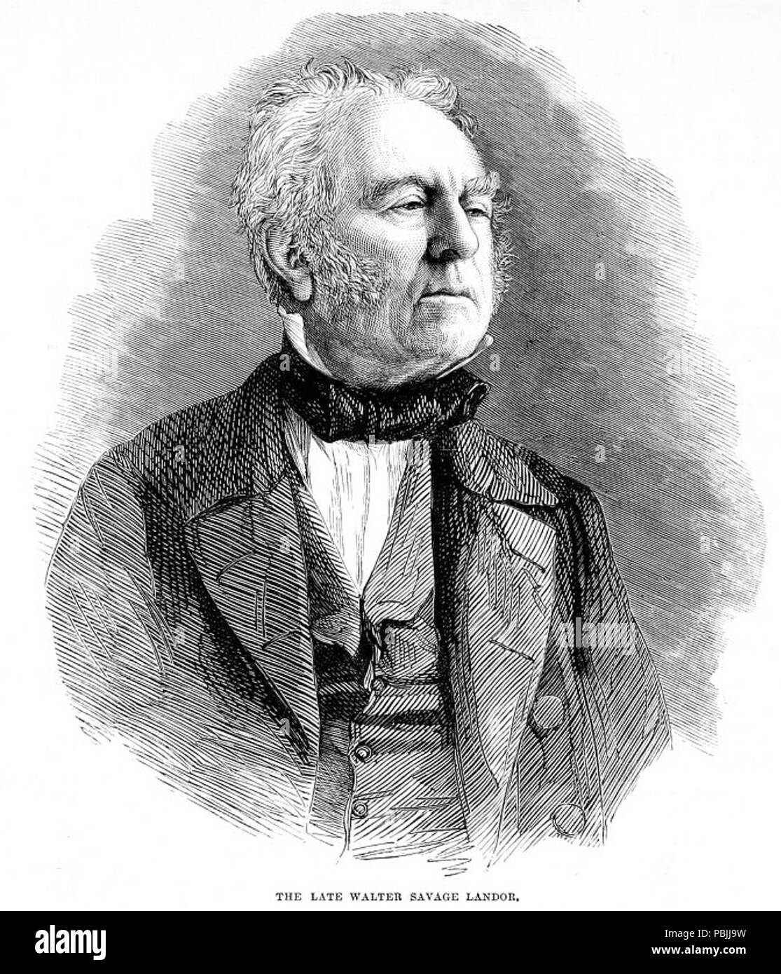 1831 Walter Savage Landor ILN Foto Stock