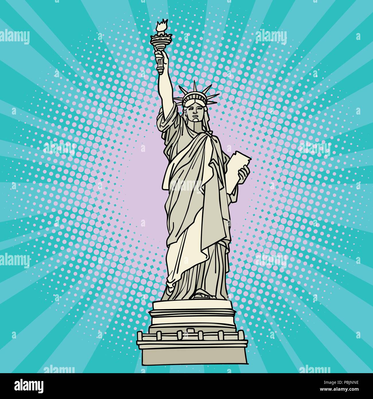 La statua della libertà. New York America Illustrazione Vettoriale