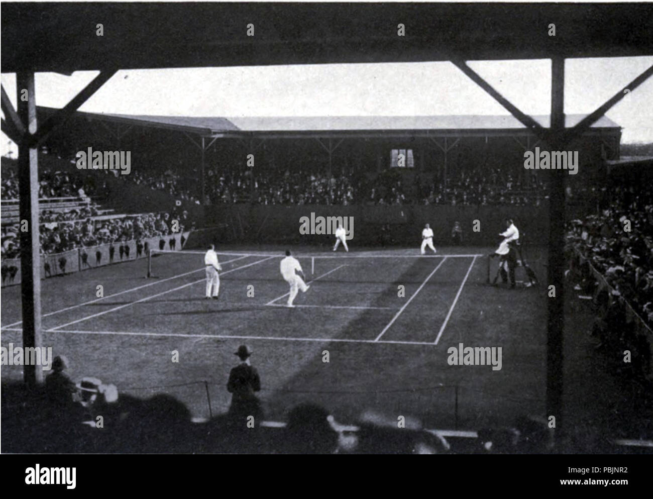 1860 Wimbledon Uomini Doppio Final 1910 Foto Stock