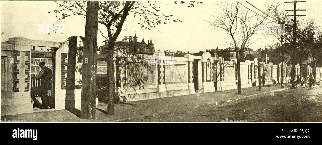 1830 muro esterno stazione dello stadio, 1912 Foto Stock