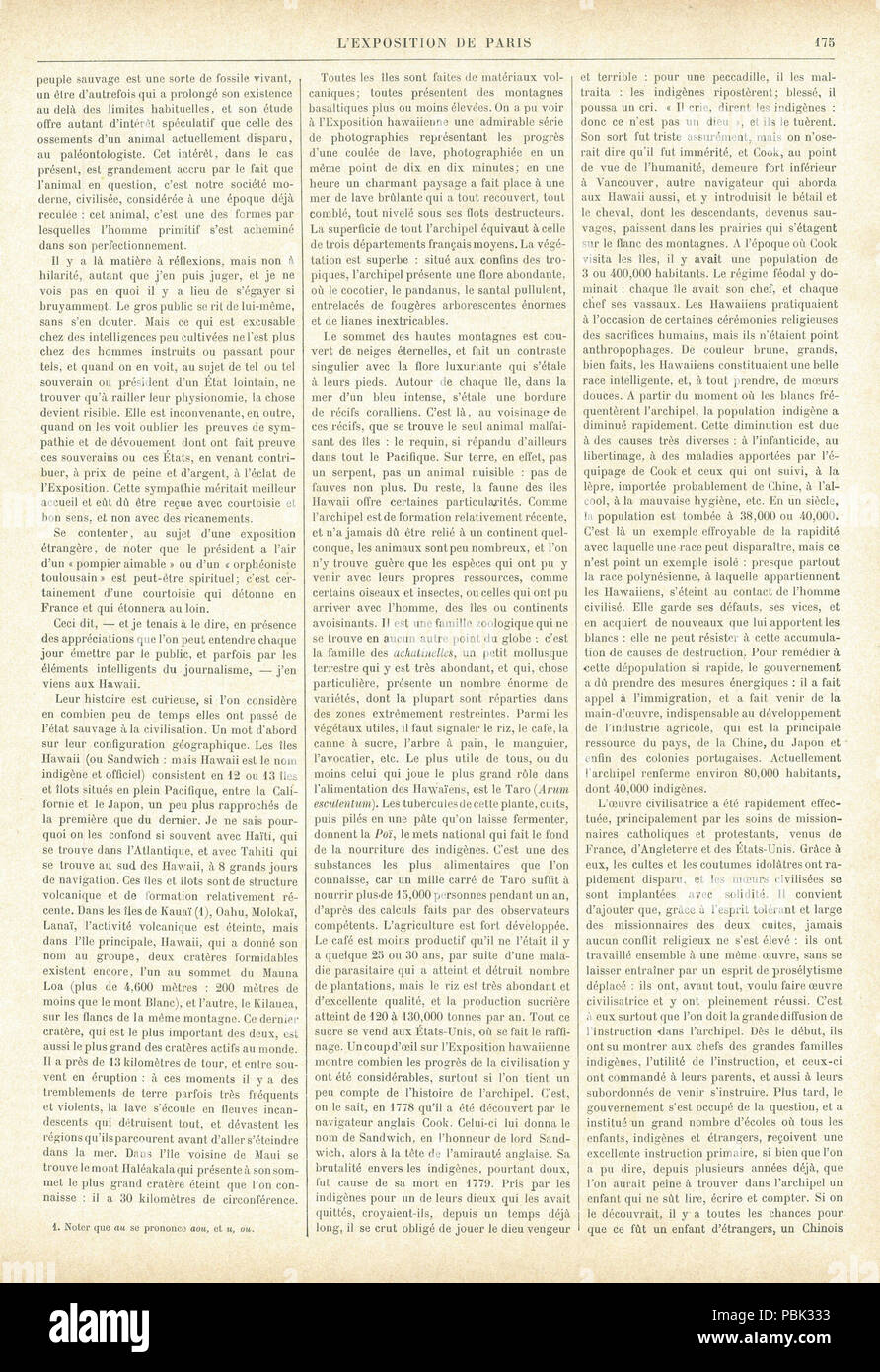 873 L'Exposition de Paris de 1889 N62 pagina 175 Foto Stock